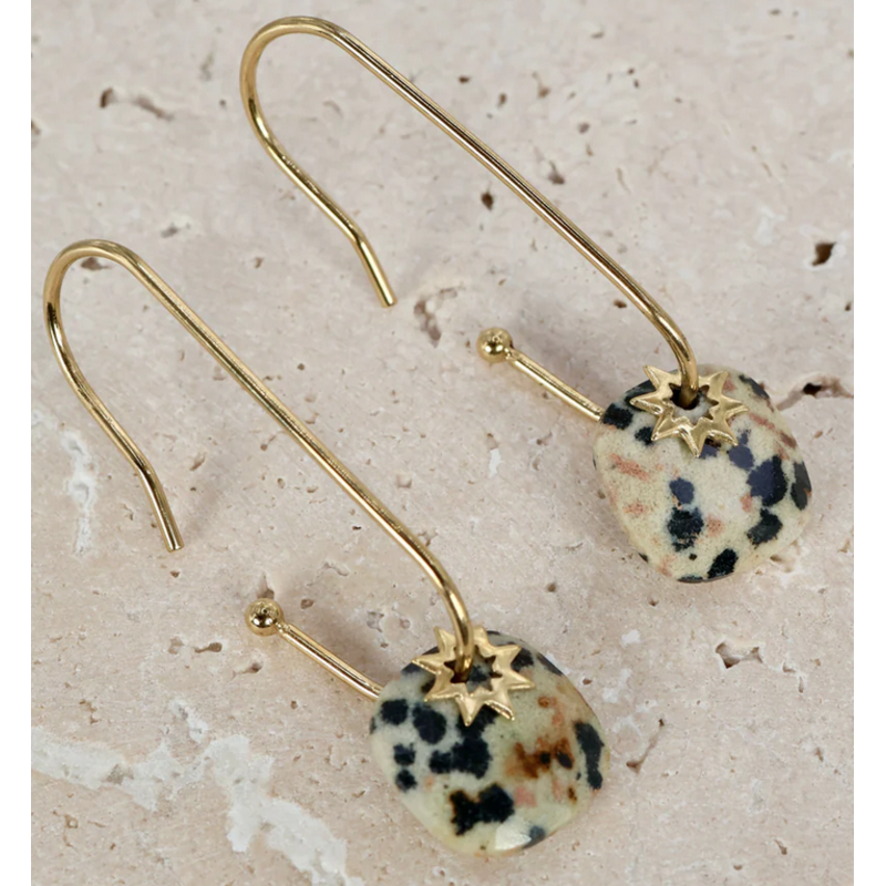 NOEVAH NOEVAH BOUCLES D'OREILLE VIOLETTE AFRICAINE TURQUOISE