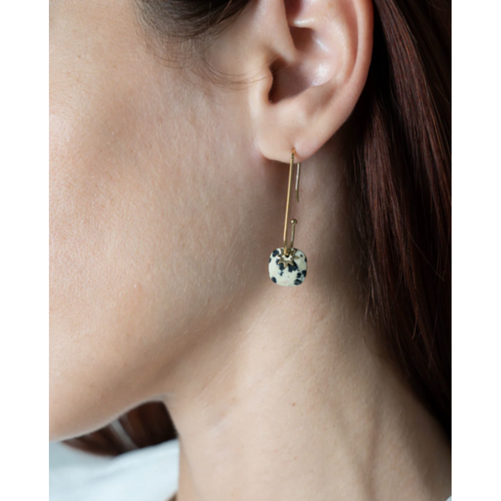 NOEVAH NOEVAH BOUCLES D'OREILLE VIOLETTE AFRICAINE TURQUOISE