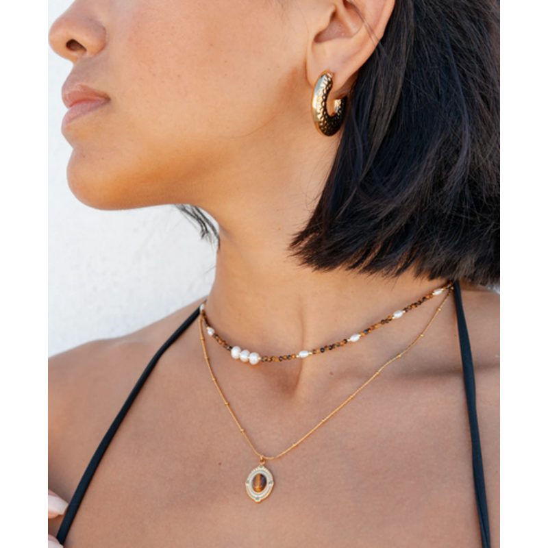 NOEVAH NOEVAH BOUCLES D'OREILLE MUGUET OR