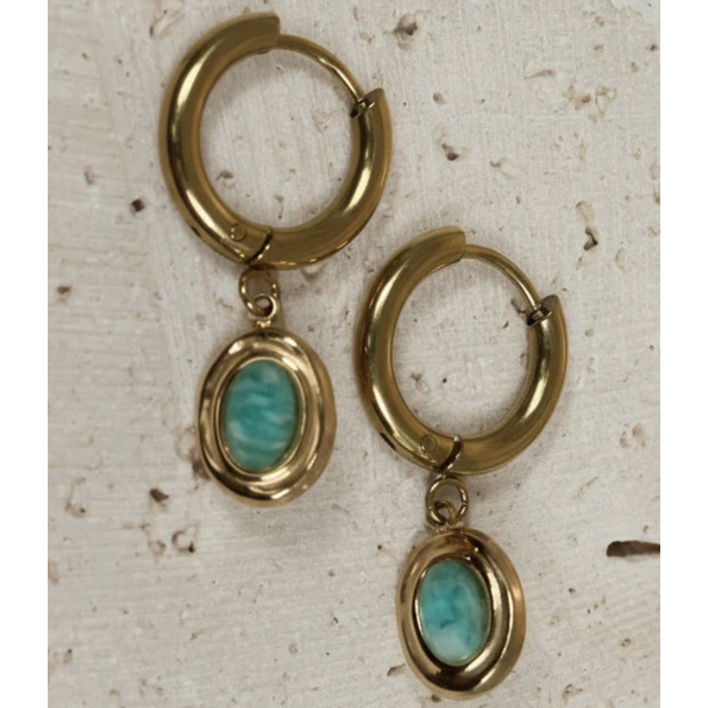 NOEVAH NOEVAH BOUCLES D'OREILLE AMALYA JADE AFRICAINE