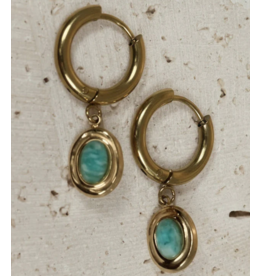 NOEVAH NOEVAH BOUCLES D'OREILLE AMALYA JADE AFRICAINE