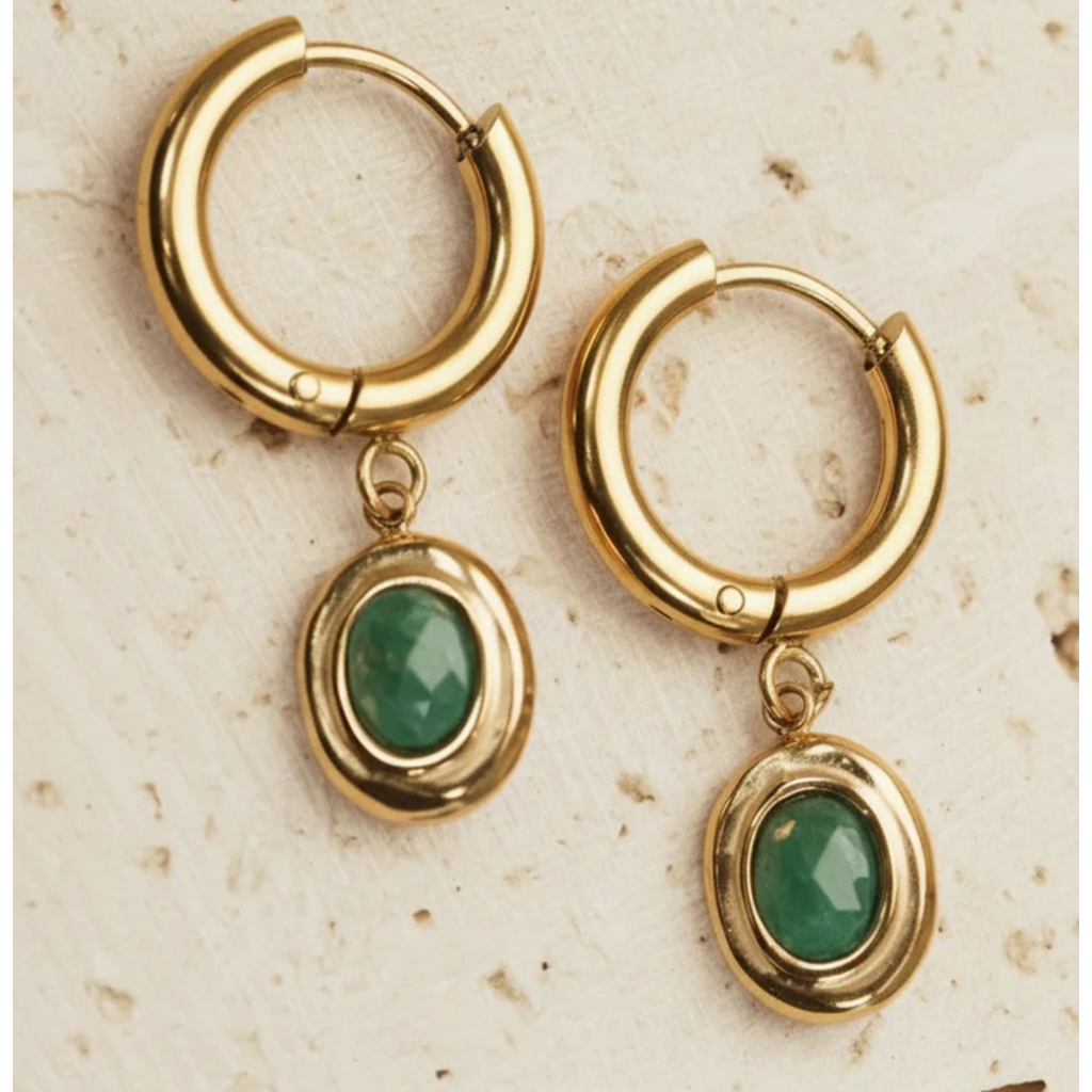 NOEVAH NOEVAH BOUCLES D'OREILLE AMALYA AMAZONITE