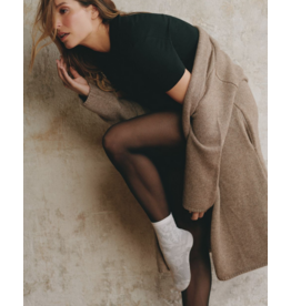 BLEU FORÊT BLEU FORET CHAUSSETTE SOIE DENTELLE BAROQUE NEIGE