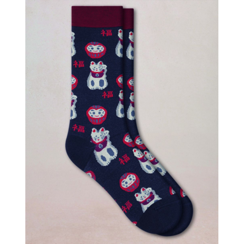 BLEU FORÊT BLEU FORET CHAUSSETTE PORTE BONHEUR MARINE