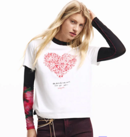 DESIGUAL DESIGUAL 26E TSHIRT COR COEUR BLANC