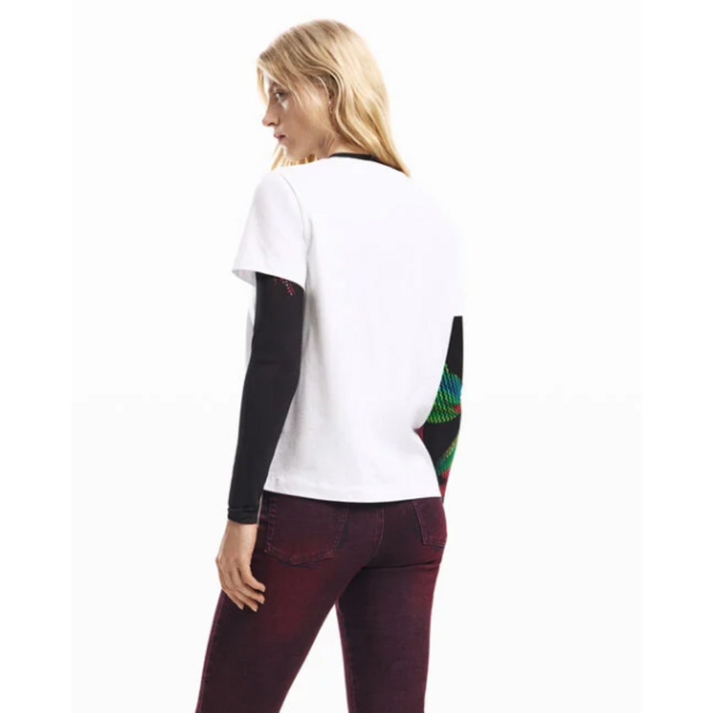 DESIGUAL DESIGUAL 26E TSHIRT COR COEUR BLANC