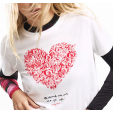 DESIGUAL DESIGUAL 26E TSHIRT COR COEUR BLANC