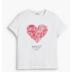 DESIGUAL DESIGUAL 26E TSHIRT COR COEUR BLANC