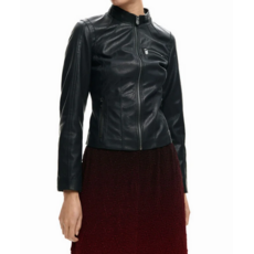 DESIGUAL DESIGUAL 26E JACKET DANNY FAUX CUIR ZIPS NOIR