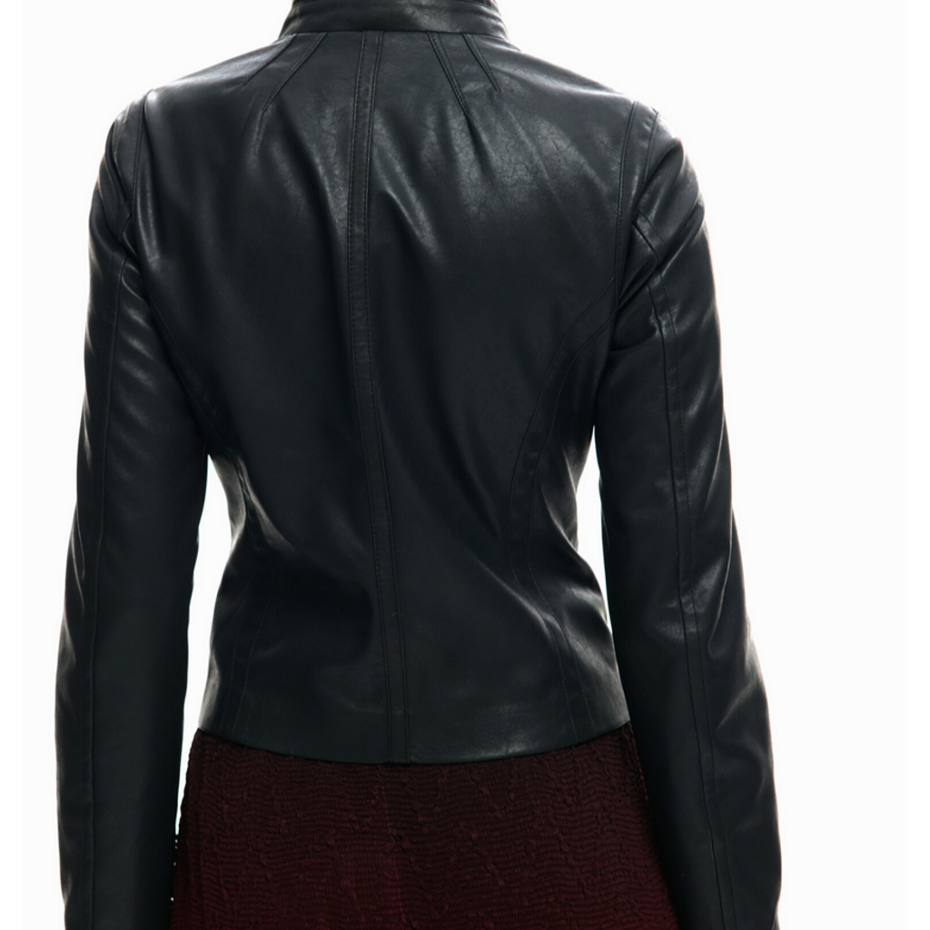 DESIGUAL DESIGUAL 26E JACKET DANNY FAUX CUIR ZIPS NOIR