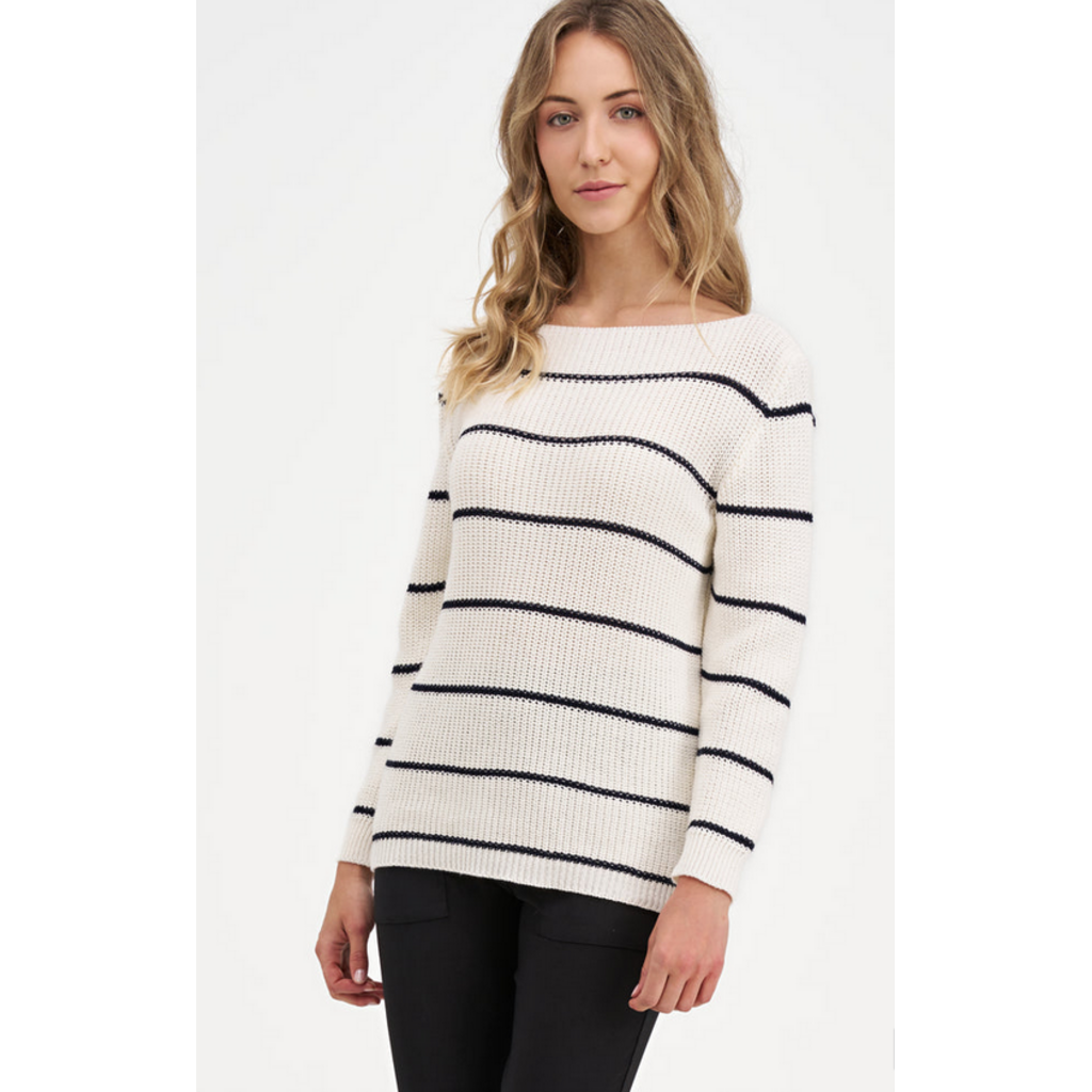 M MADE IN ITALY M MADE IN ITALY 26E 33/G04Y TRICOT LEGER LIGNE OFFWHITE