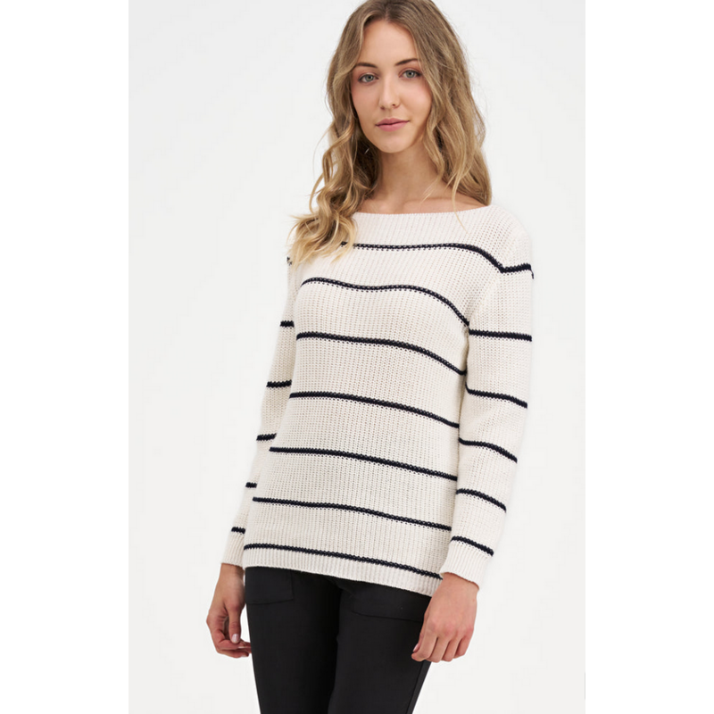 M MADE IN ITALY M MADE IN ITALY 26E 33/G04Y TRICOT LEGER LIGNE OFFWHITE