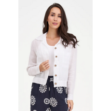 M MADE IN ITALY M MADE IN ITALY 26E 26/9447Y VESTE LEGERE LIN BLANC