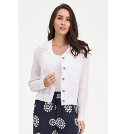 M MADE IN ITALY M MADE IN ITALY 26E 26/9447Y VESTE LEGERE LIN BLANC