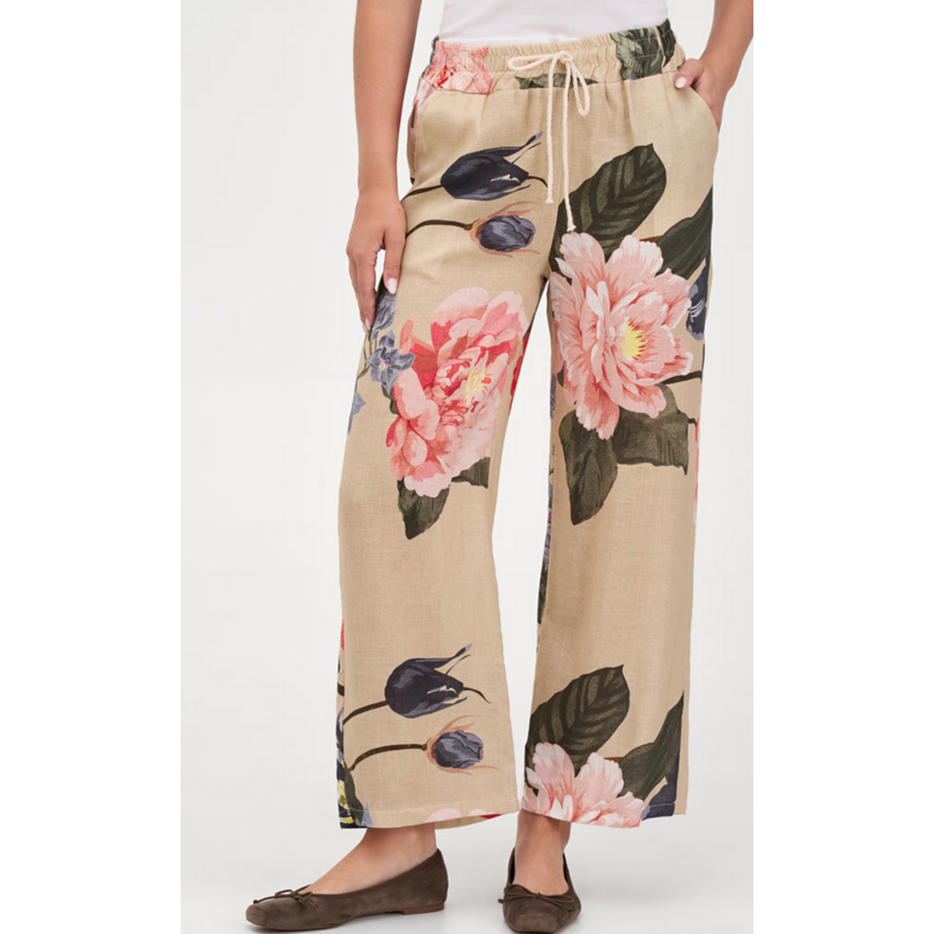 M MADE IN ITALY M MADE IN ITALY 26E 11/30132PY PANT LIN FLEURS AVOINE