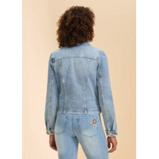 FDJ FDJ 26E 1450632 EMBROIDERED DENIM JACKET PALE WASH