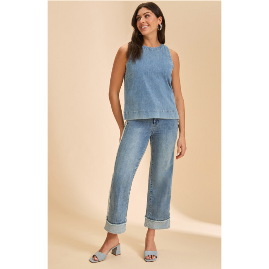 FDJ FDJ 26E 2476779 OLIVIA WIDE ANKLE LIGHT WASH