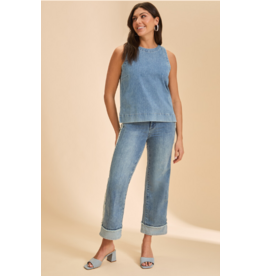 FDJ FDJ 26E 2476779 OLIVIA WIDE ANKLE LIGHT WASH