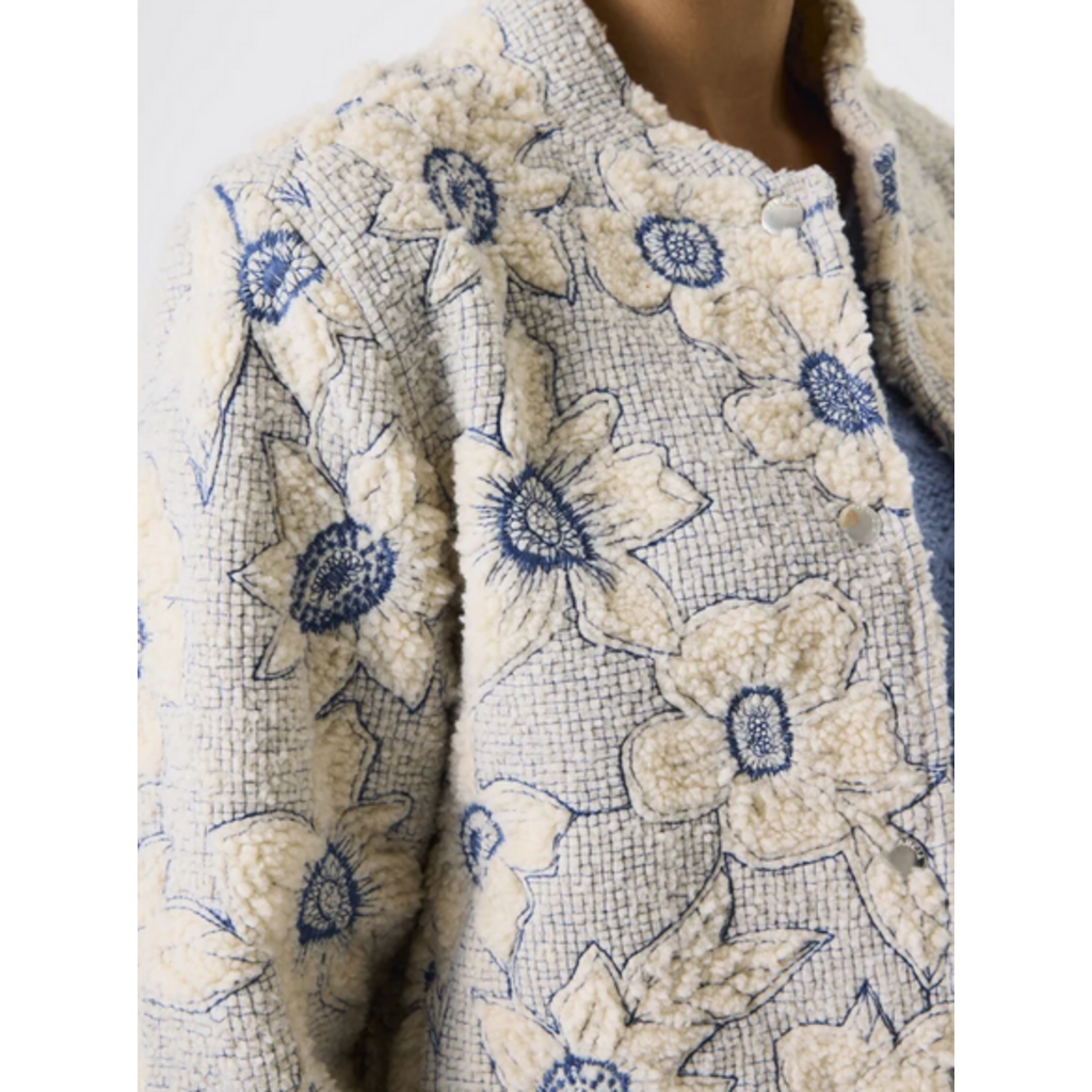 GARCIA GARCIA 26E JACKET TEXTURE DOUX FLEURS SOFT IVORY