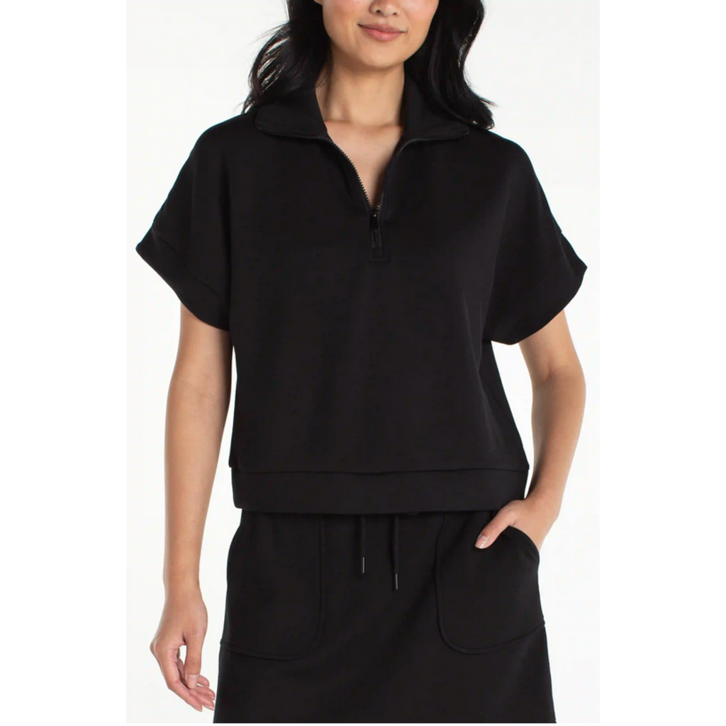 LIVERPOOL LIVERPOOL 26E TOP DEMI ZIP NOIR