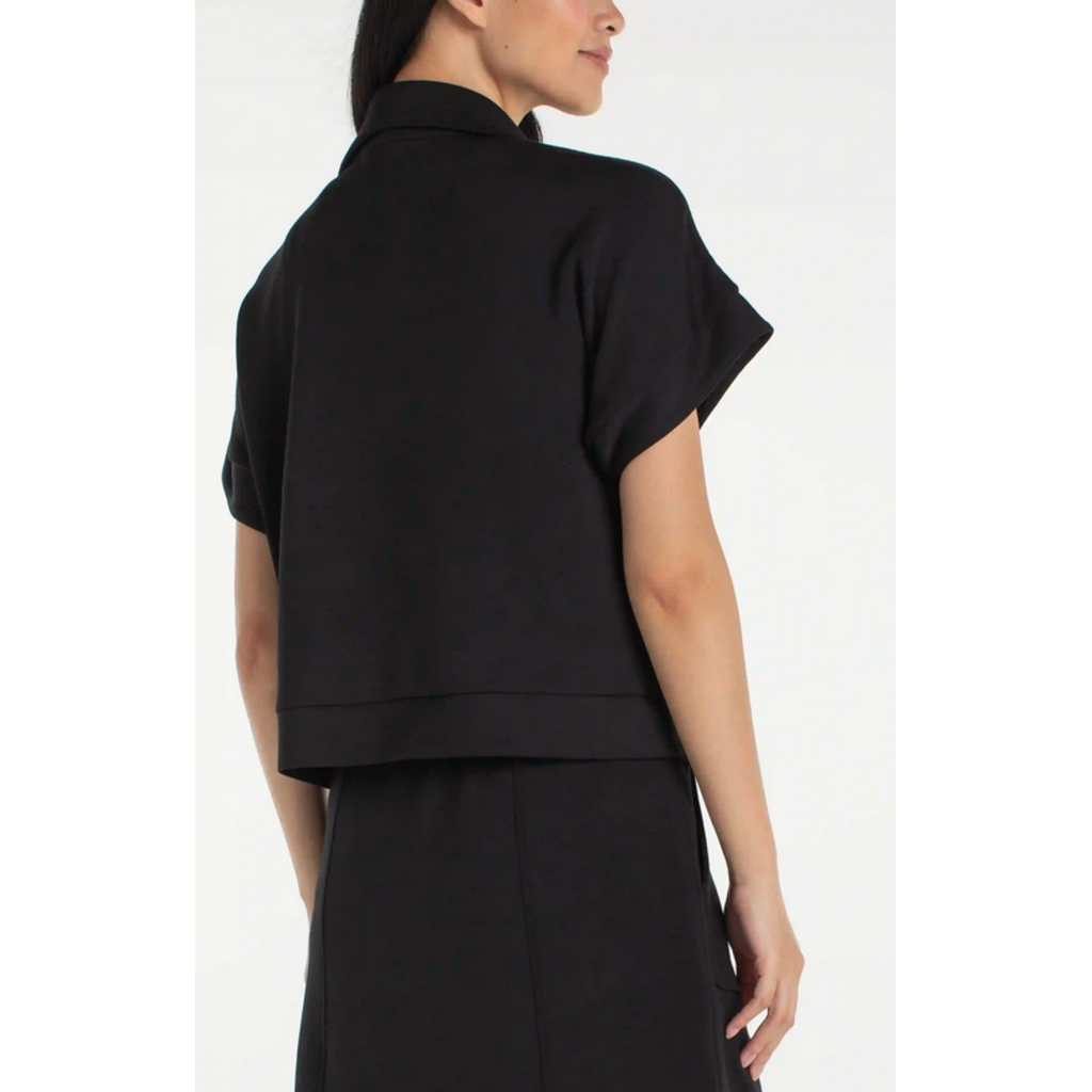 LIVERPOOL LIVERPOOL 26E TOP DEMI ZIP NOIR