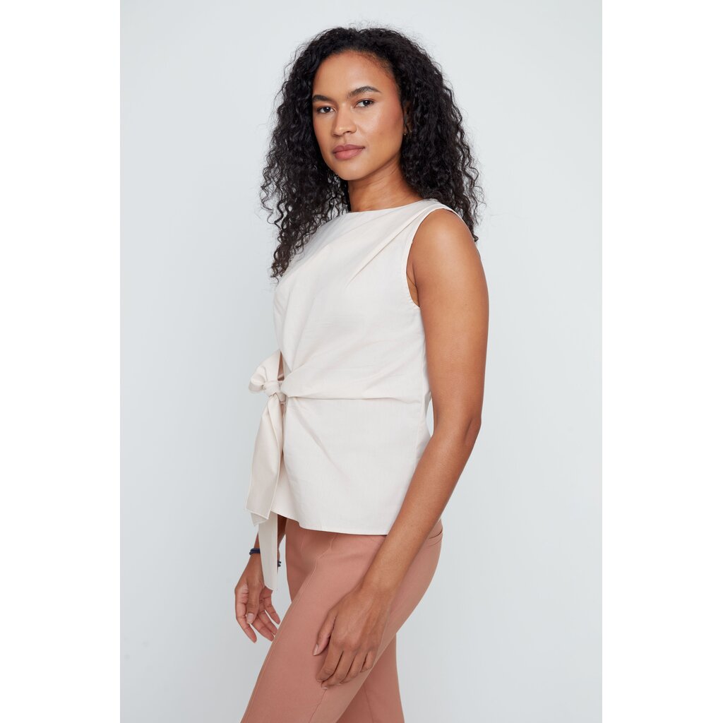 RENUAR RENUAR 26E TOP S MANCHE NOEUD CREME