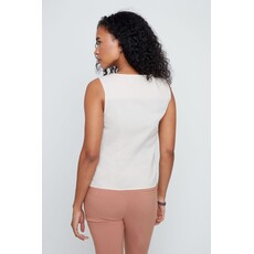 RENUAR RENUAR 26E TOP S MANCHE NOEUD CREME