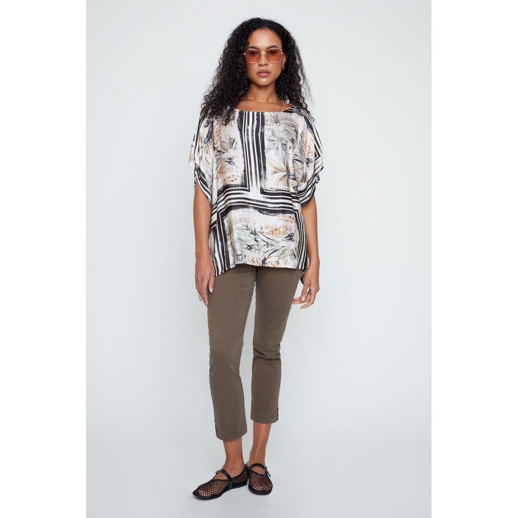 RENUAR RENUAR 26E TOP CARRE PLANTES BLACK COMBO