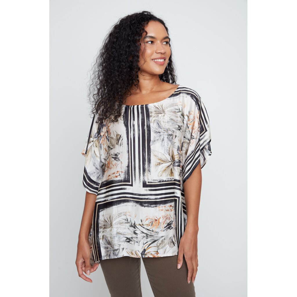 RENUAR RENUAR 26E TOP CARRE PLANTES BLACK COMBO