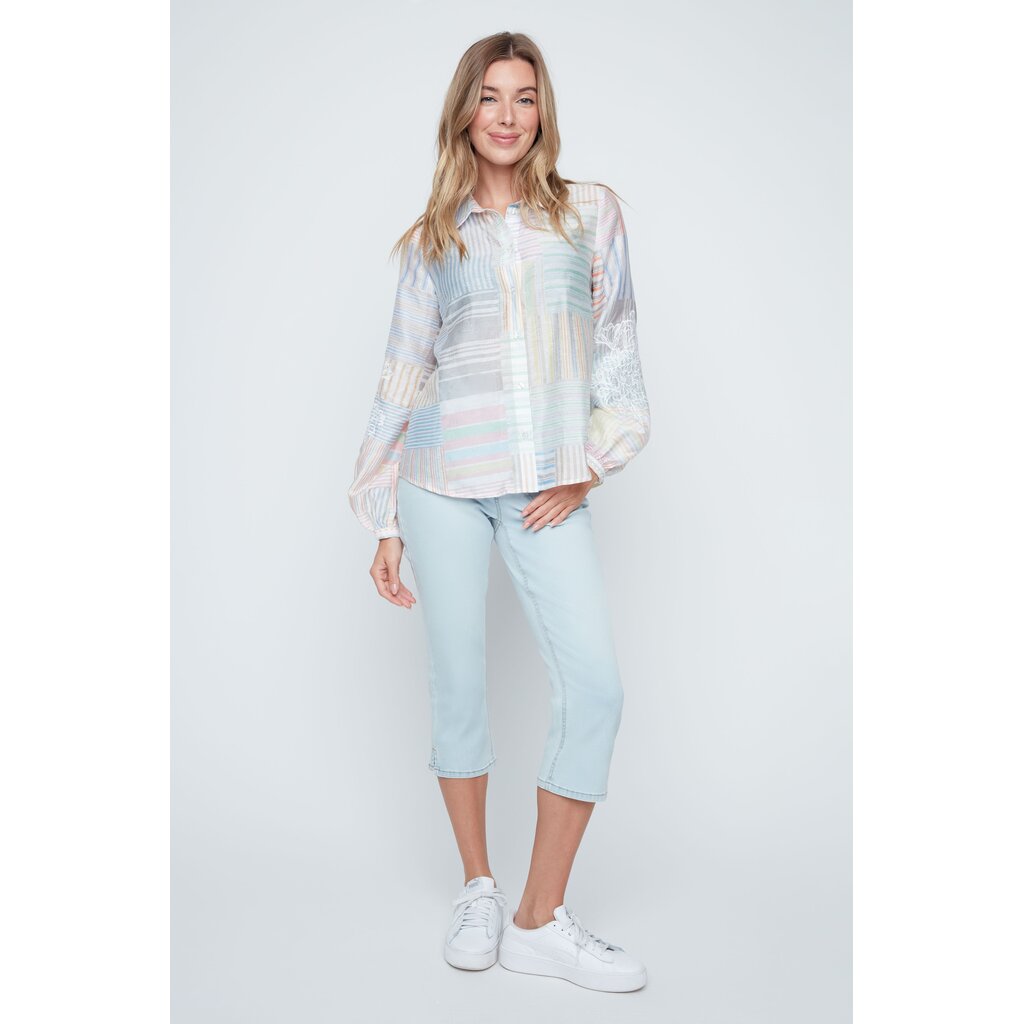 RENUAR RENUAR 26E CHEMISE PATCHWORK M BRODEE MULTI