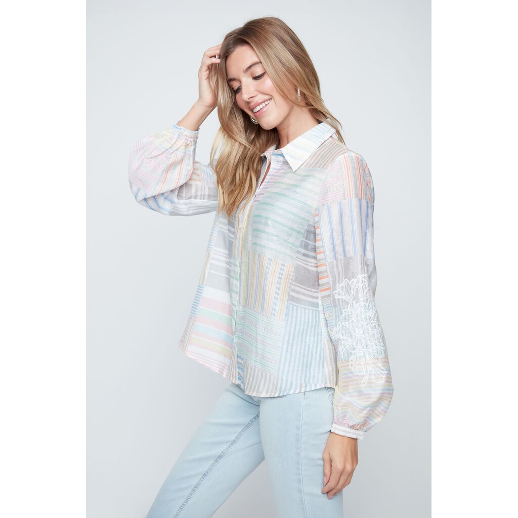 RENUAR RENUAR 26E CHEMISE PATCHWORK M BRODEE MULTI