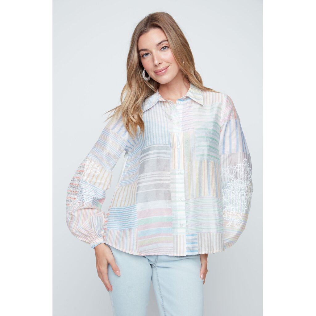 RENUAR RENUAR 26E CHEMISE PATCHWORK M BRODEE MULTI