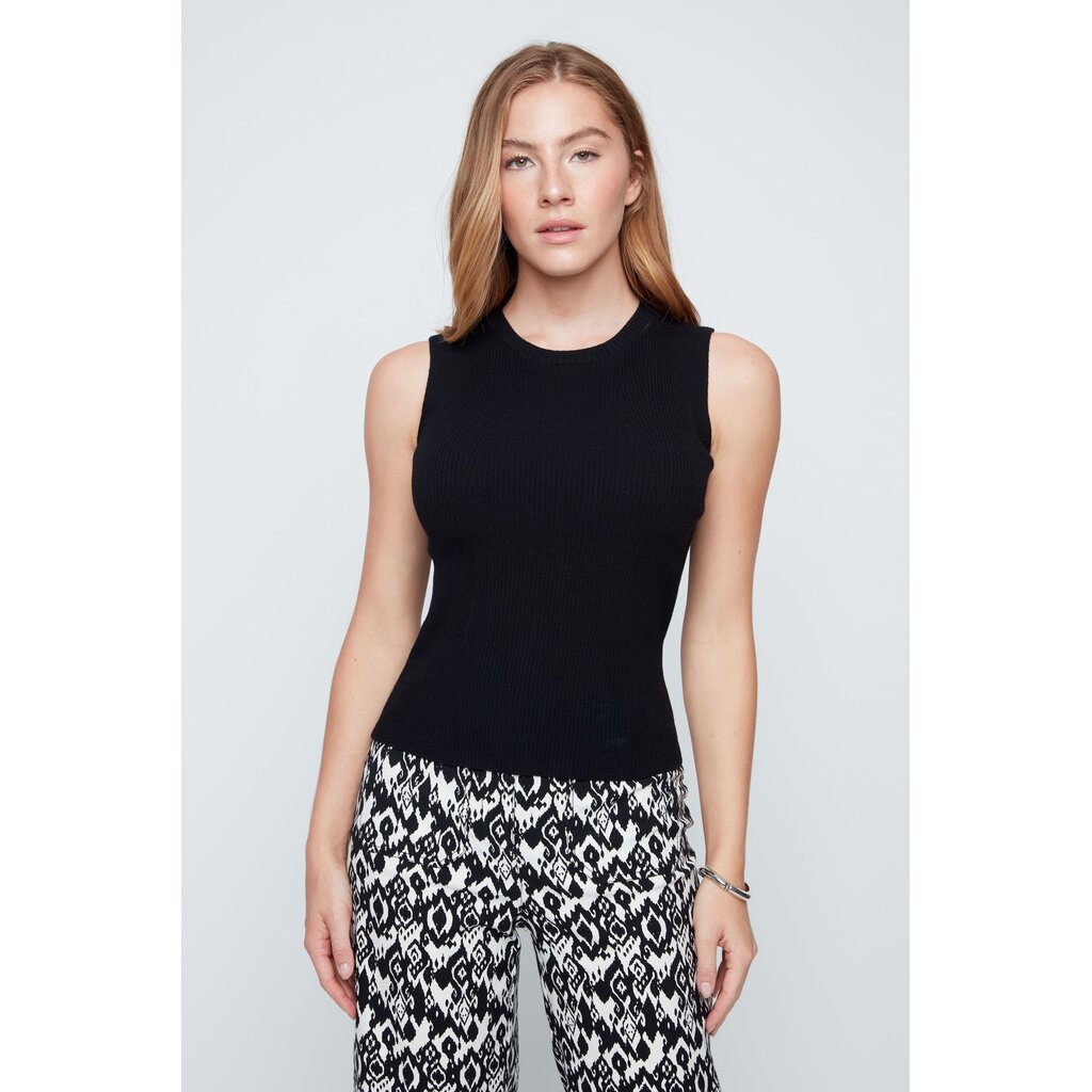 RENUAR RENUAR 26E TOP TRICOT SANS MANCHE NOIR