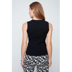 RENUAR RENUAR 26E TOP TRICOT SANS MANCHE NOIR