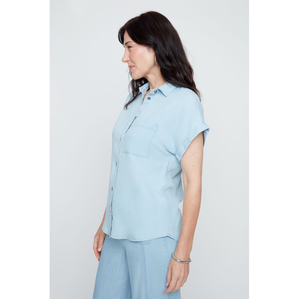 RENUAR RENUAR 26E BLOUSE SANS MANCHE CHAMBRAY