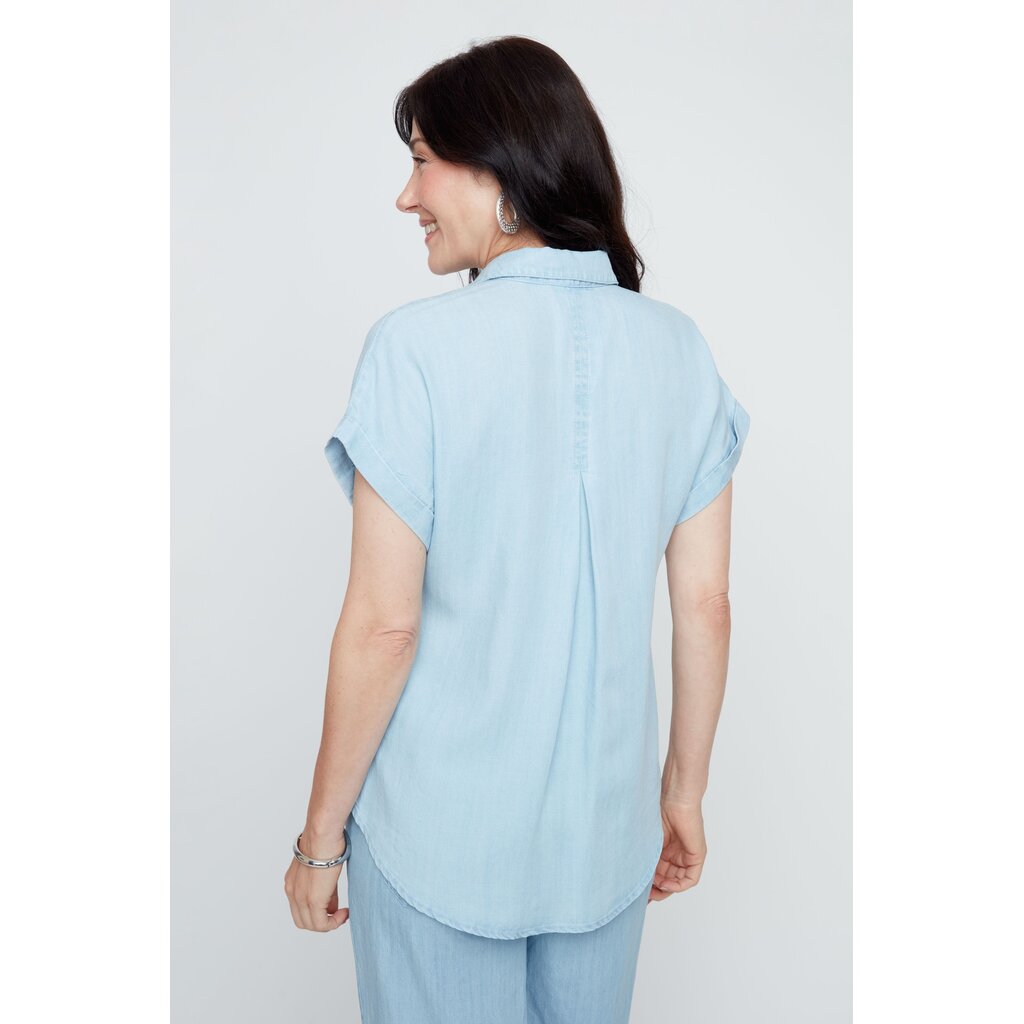 RENUAR RENUAR 26E BLOUSE SANS MANCHE CHAMBRAY