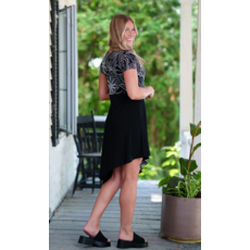 RIEN NE SE PERD TOUT SE CREE RIEN NE SE PERD 26E ROBE KIR ROYAL FLORAL NOIR/BLANC