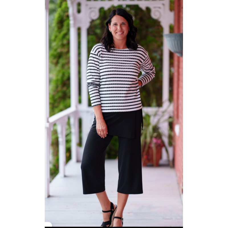 RIEN NE SE PERD TOUT SE CREE RIEN NE SE PERD 26E TOP REVERSIBLE COLLINS RAYE SABLE/BLANC