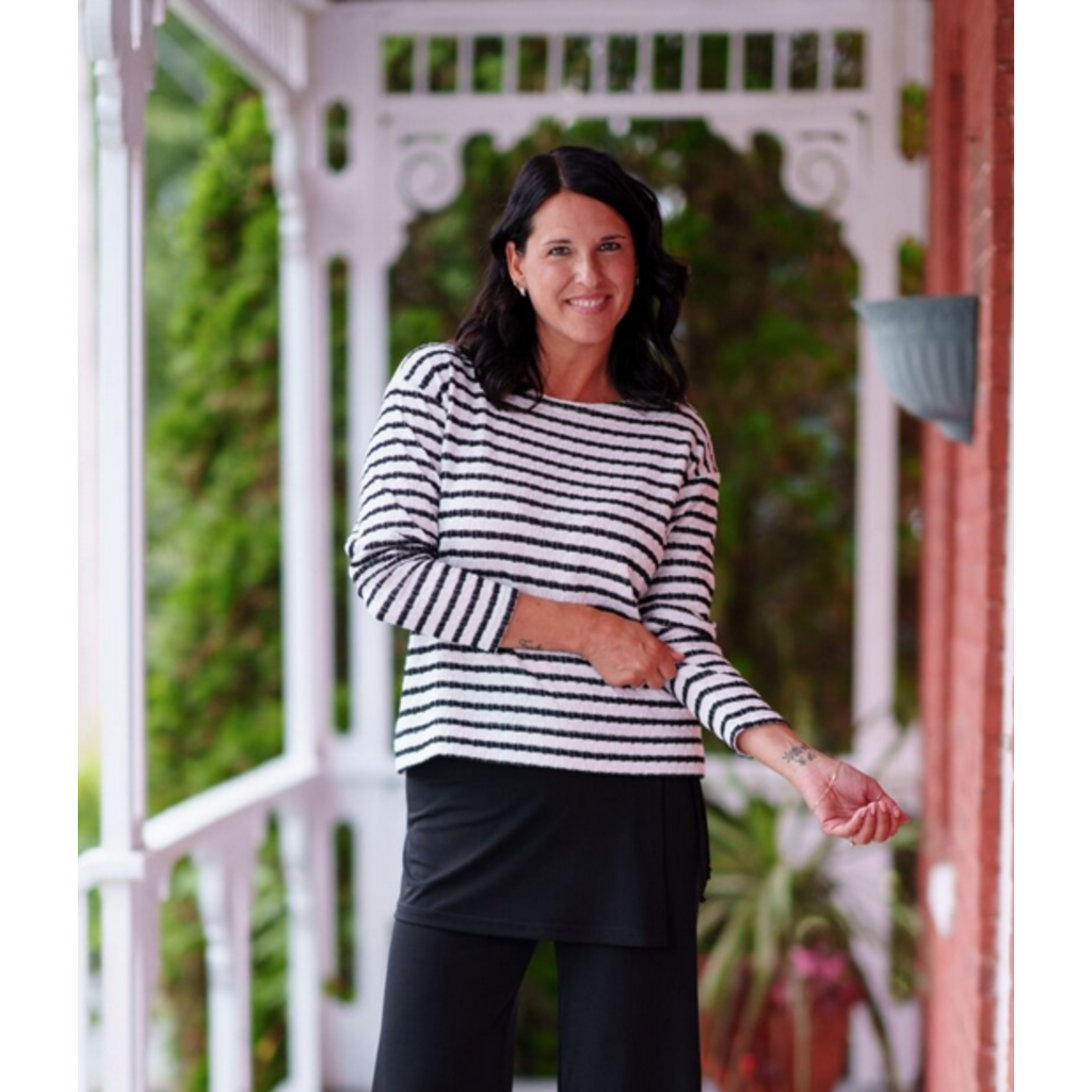 RIEN NE SE PERD TOUT SE CREE RIEN NE SE PERD 26E TOP REVERSIBLE COLLINS RAYE SABLE/BLANC