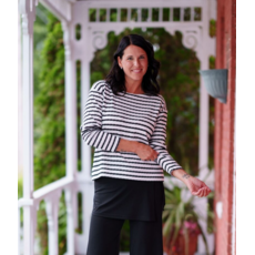 RIEN NE SE PERD TOUT SE CREE RIEN NE SE PERD 26E TOP REVERSIBLE COLLINS RAYE SABLE/BLANC