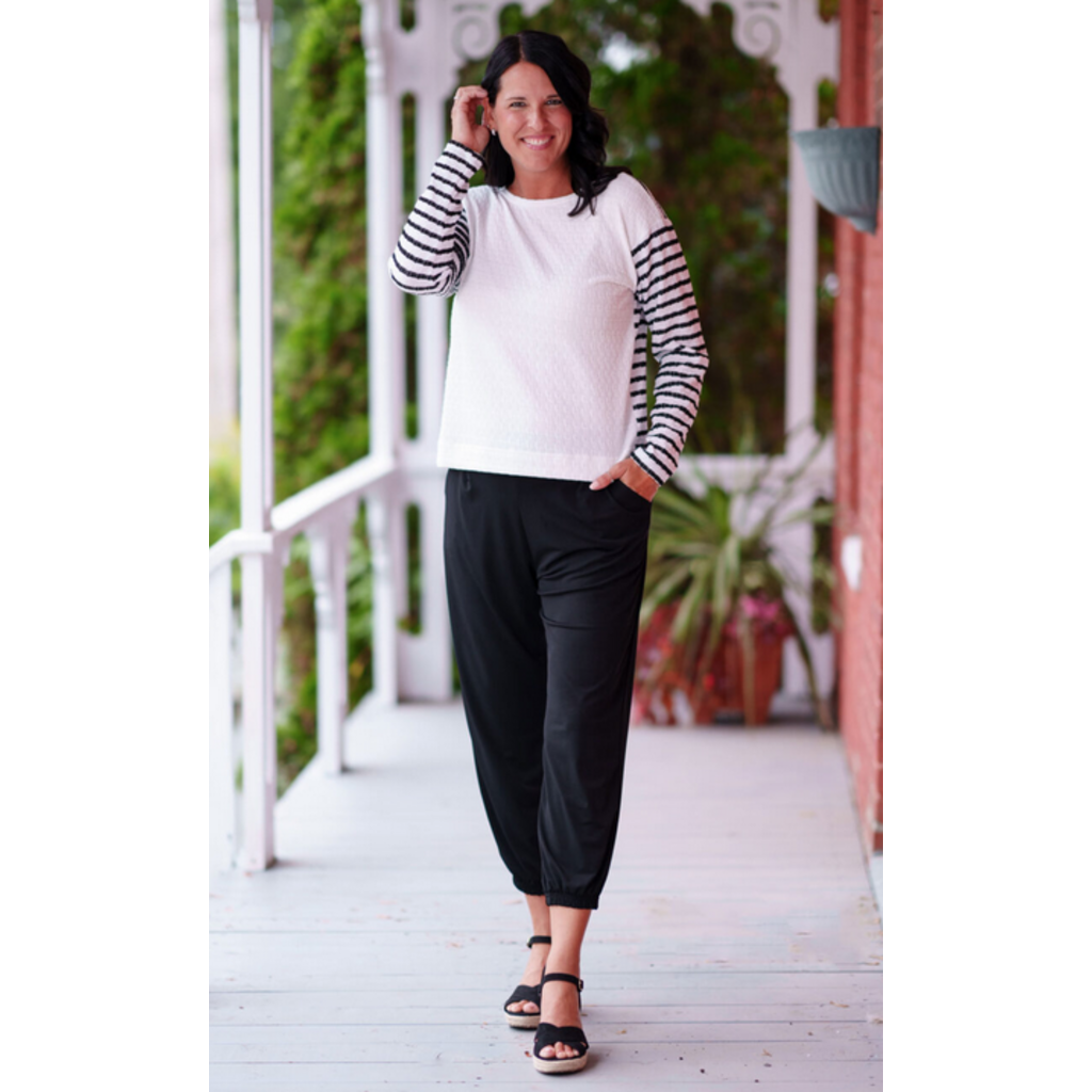 RIEN NE SE PERD TOUT SE CREE RIEN NE SE PERD 26E TOP REVERSIBLE COLLINS RAYE SABLE/BLANC