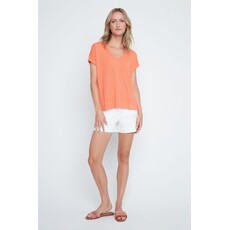 RENUAR RENUAR 26E TOP TRICOT CARRE MANCHES COURTES SORBET