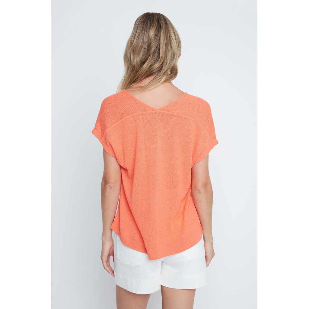 RENUAR RENUAR 26E TOP TRICOT CARRE MANCHES COURTES SORBET