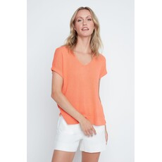 RENUAR RENUAR 26E TOP TRICOT CARRE MANCHES COURTES SORBET