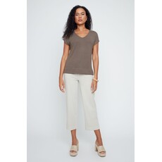 RENUAR RENUAR 26E TOP TRICOT CARRE MANCHES COURTES KAKI