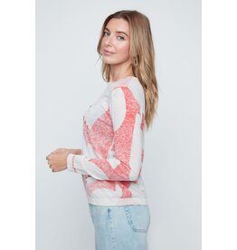 RENUAR RENUAR 26E TOP TRICOT LEGER COEURS SCARLET COMBO
