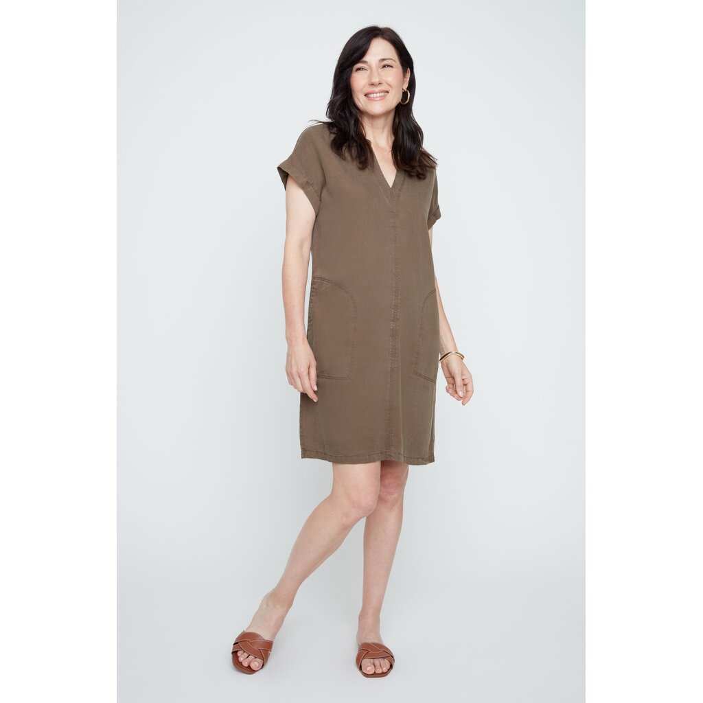 RENUAR RENUAR 26E ROBE COURTE COL V KAKI