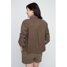 RENUAR RENUAR 26E CHEMISE CROP POCHES KAKI