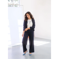 YEST YEST 26E VESTE ISLAY CROP CAPUCHON NAVY