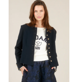 YEST YEST 26E VESTE ILSE NAVY BOUTONS DORES